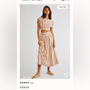 Free People, blue and yellow matching dress set, NWT, never worn